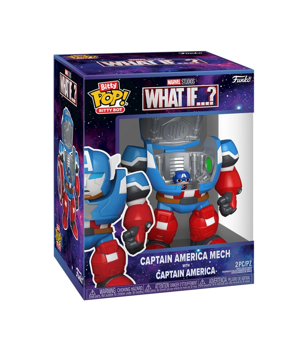 Funko Bitty Pop! Bots Capitán América - Marvel