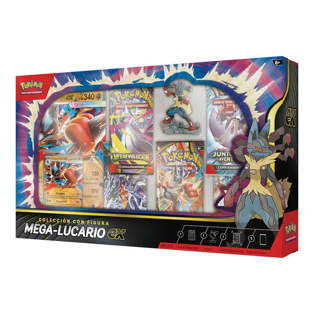 Caja Mega Lucario Figura EX Pokemon TCG