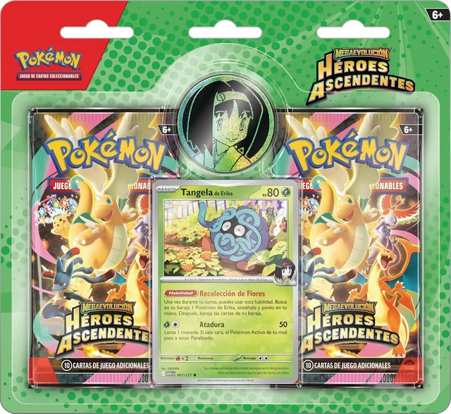 Blister de 2 sobres Heroes Ascendentes Tanguela Pokemon TCG
